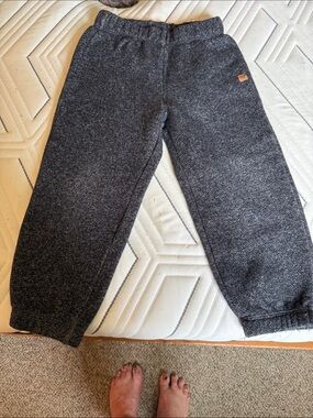 Kids Heathered Gray Elastic Waist Jogger Sweatpants